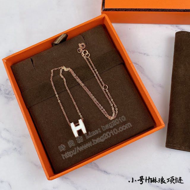 Hermes首飾品 愛馬仕H琺瑯項鏈 Hermes經典款女項鏈  zgh1508